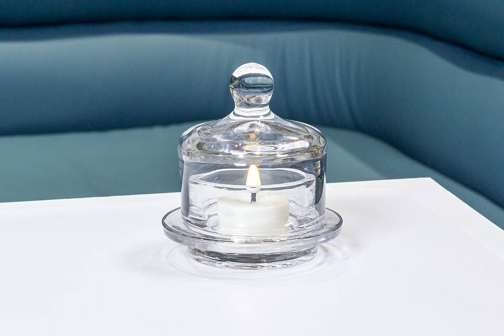 Small Butterdish W/Dome, 3"