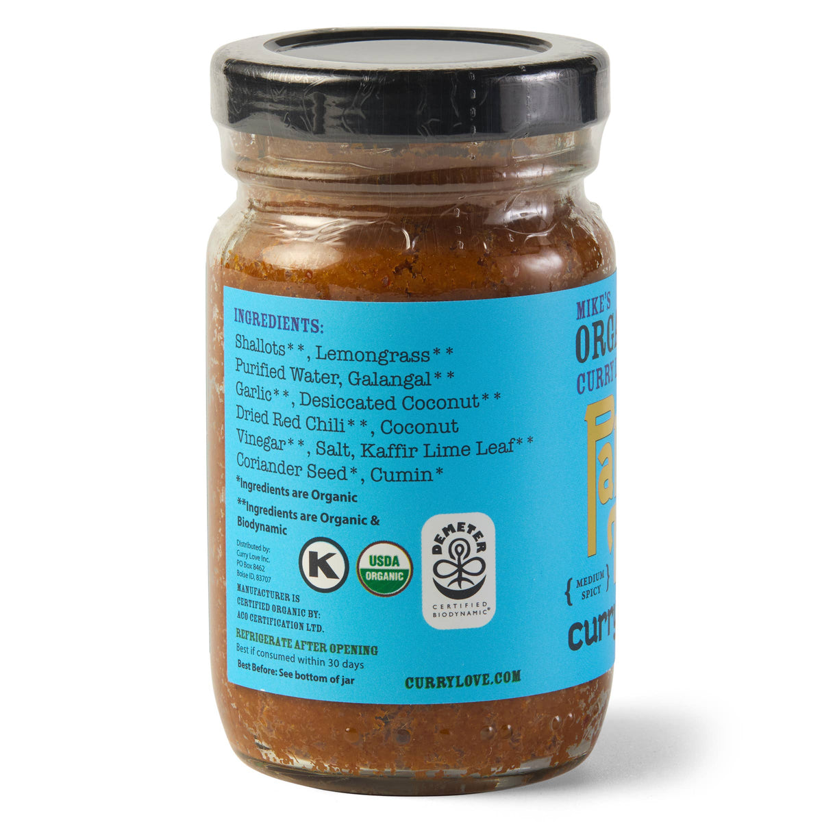 Mike's Organic Curry Love - Panang Thai Curry Paste ORGANIC & Biodynamic