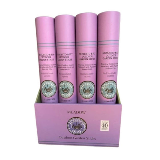 Nantucket Spider Mosquito Repellent & Fly Repelling Outdoor Garden Incense Sticks- Meadow, 14 Sticks