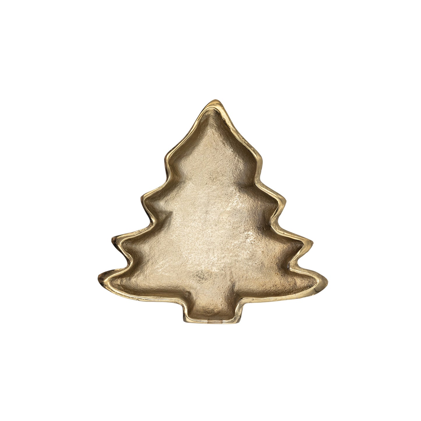 Aluminum Tree Shaped Dish, Gold Finish