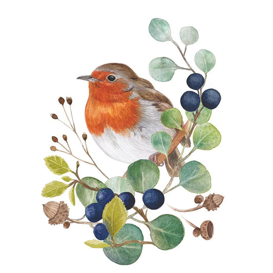 Oiseau sur Branche Beverage Napkin