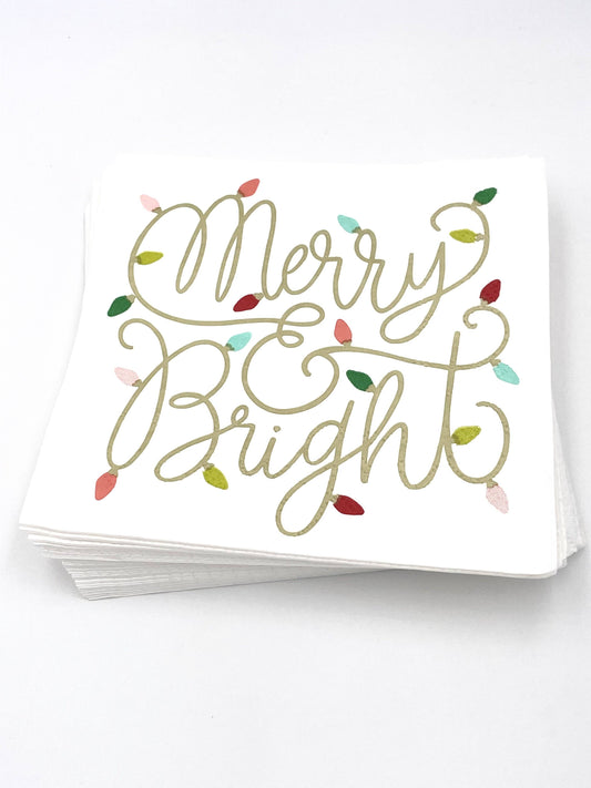 Merry and Bright Cocktail Napkins - 20PC