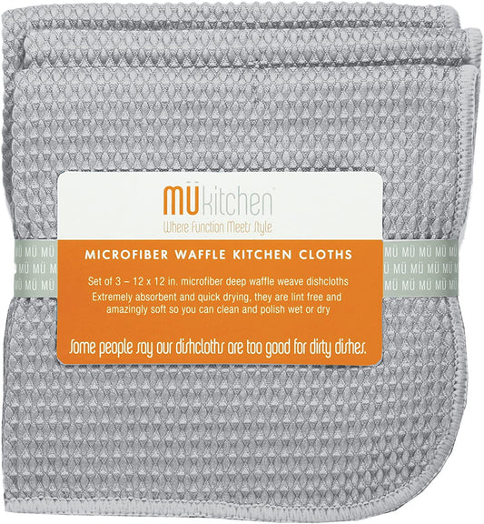 Microfiber Waffle Kitchen Cloths - 3 PC